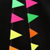 Rectangle Neon Fluorescent Garland Colorful Glow Pennant  Black Light Party