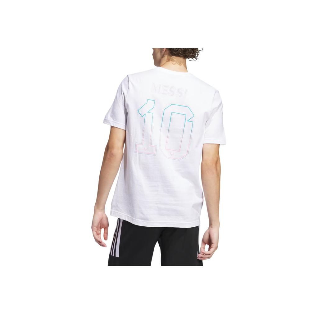 Adidas Messi N&N Tee White Men Streetwear JF4289