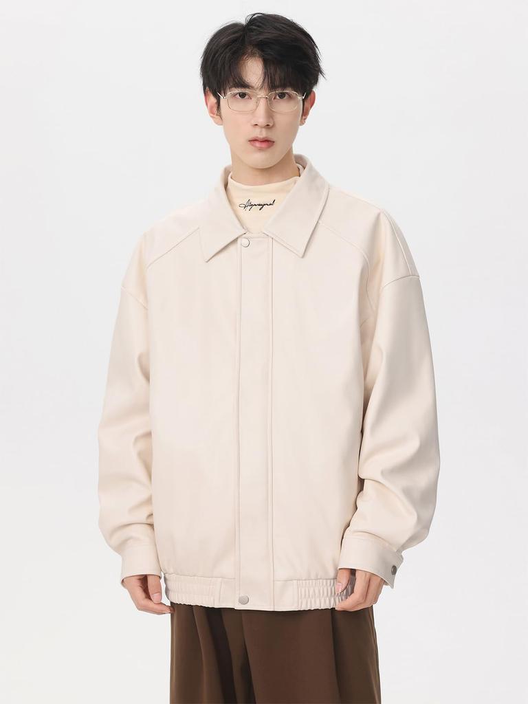 East Rain SEW403 Leather Jacket, Biker Jacket, Faux Leather Jacket, Leather Jumper, Slimming,