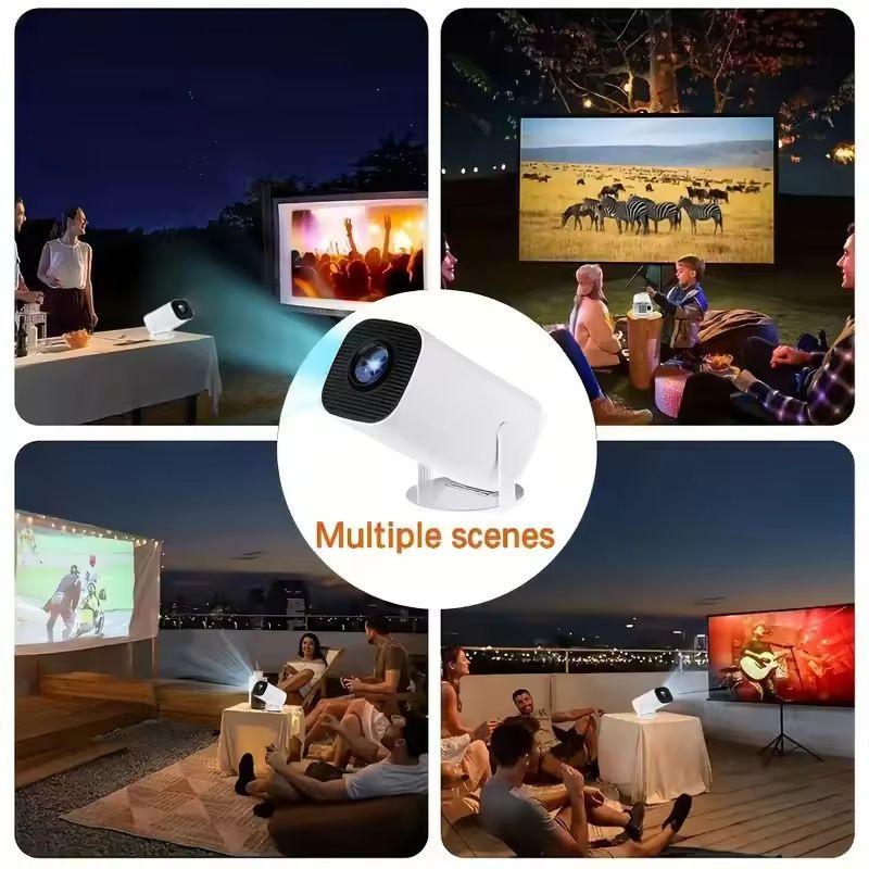 P30 Portable 720P Android Bluetooth Projector with Ultra Clear Image and 4K Support, WiFi Enabled.