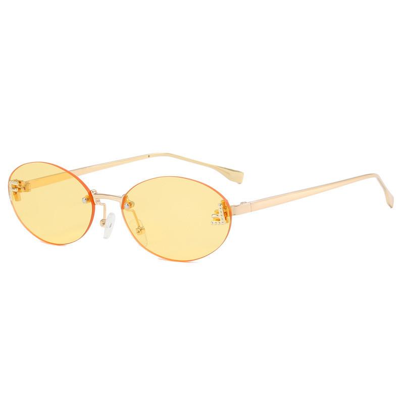 Alphabet F Metal Round Sunglasses With Uv400 Antiglare For Fashion Travel And Outdoor Use