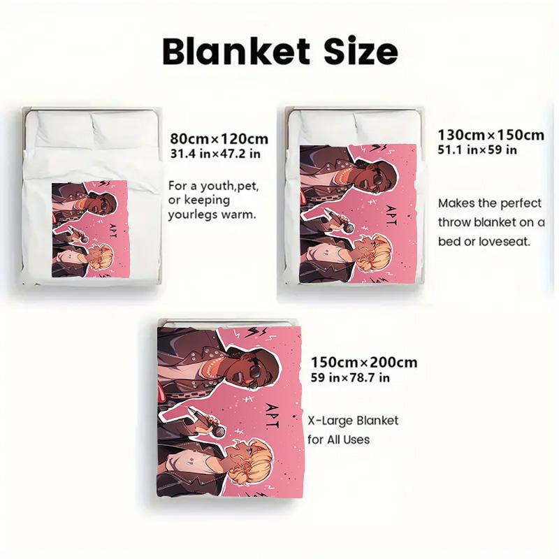 APT Girl 2D Flat Pattern Flannel Blanket High quality All Seasons Warmth and Comfort Perfect for Christmas Gifts.MMT0918332