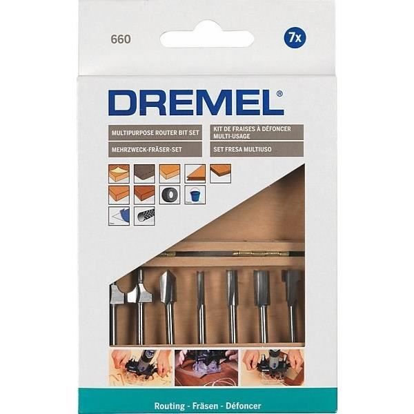Kit de 7 fraises à defoncer DREMEL - Outils multifonctions rotatifs