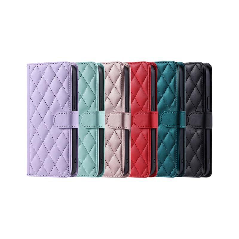 VIVO Lederhülle: Magnetisches Flip-Cover mit Kartenfächern für Samsung, Xiaomi, Huawei, iPhone