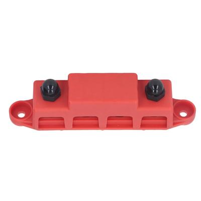 Screw Terminals 4 Position M10 Studs Bus Bar 48VDC 250A M10 3/8 4 Position Bus Bar Red/Black 4 Position Distribution Block Yacht