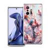 Transparent Phone Case for Xiaomi Mi 14 13 12 11 Ultra 13T 12T 11T Poco X3 NFC F3 F6 Pro 5G Soft TPU Flower Floral Bird Pattern
