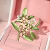 Exquisite Creative Design Color Flower Brooch Fashion Plant Orange Blossom Brooches For Bridesmaid Wedding Accessories