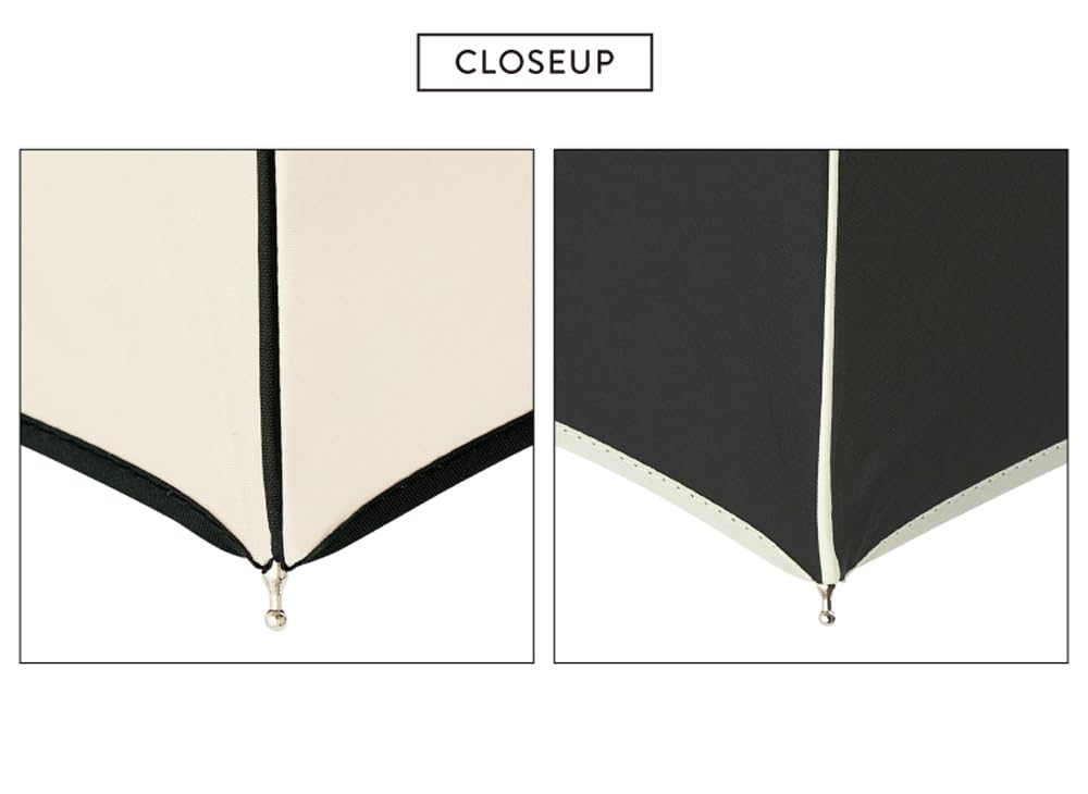 Because Folding Sun and Rain UV Light PU Mini Tote Umbrella, Umbrella, Women's, Protection, Blocking, Piping, Bag, Black, B-095881