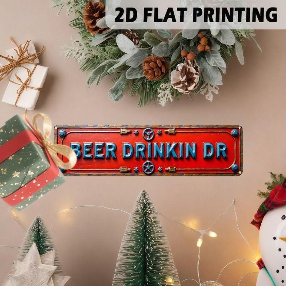 Retro Metal Wall Art for Home Office Beer Bar Decor