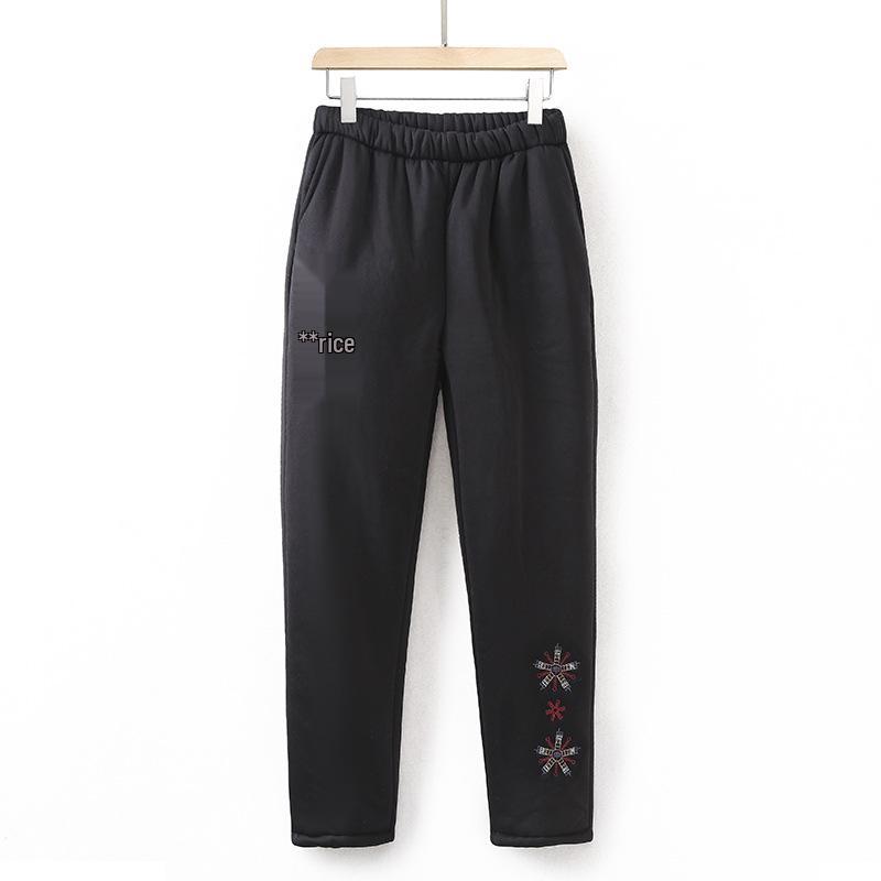 Women's Winter Lamb's Wool Pants: Warm, Loose-Fit, Plus Velvet for Middle-aged & Elderly