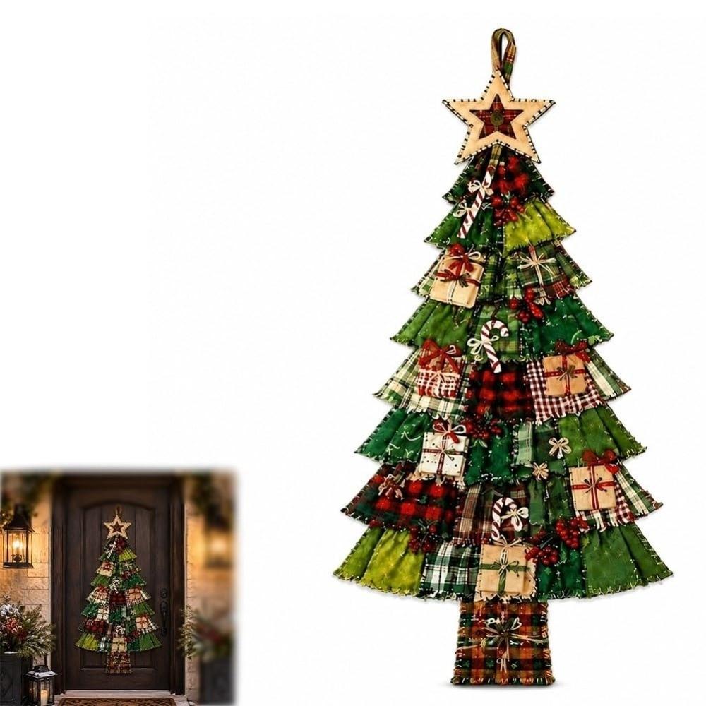 Vintage übergroßer Stoff-Weihnachtsbaum Handgemacht DIY Weihnachts-Patchwork Bastelset Weihnachtsgeschenk
