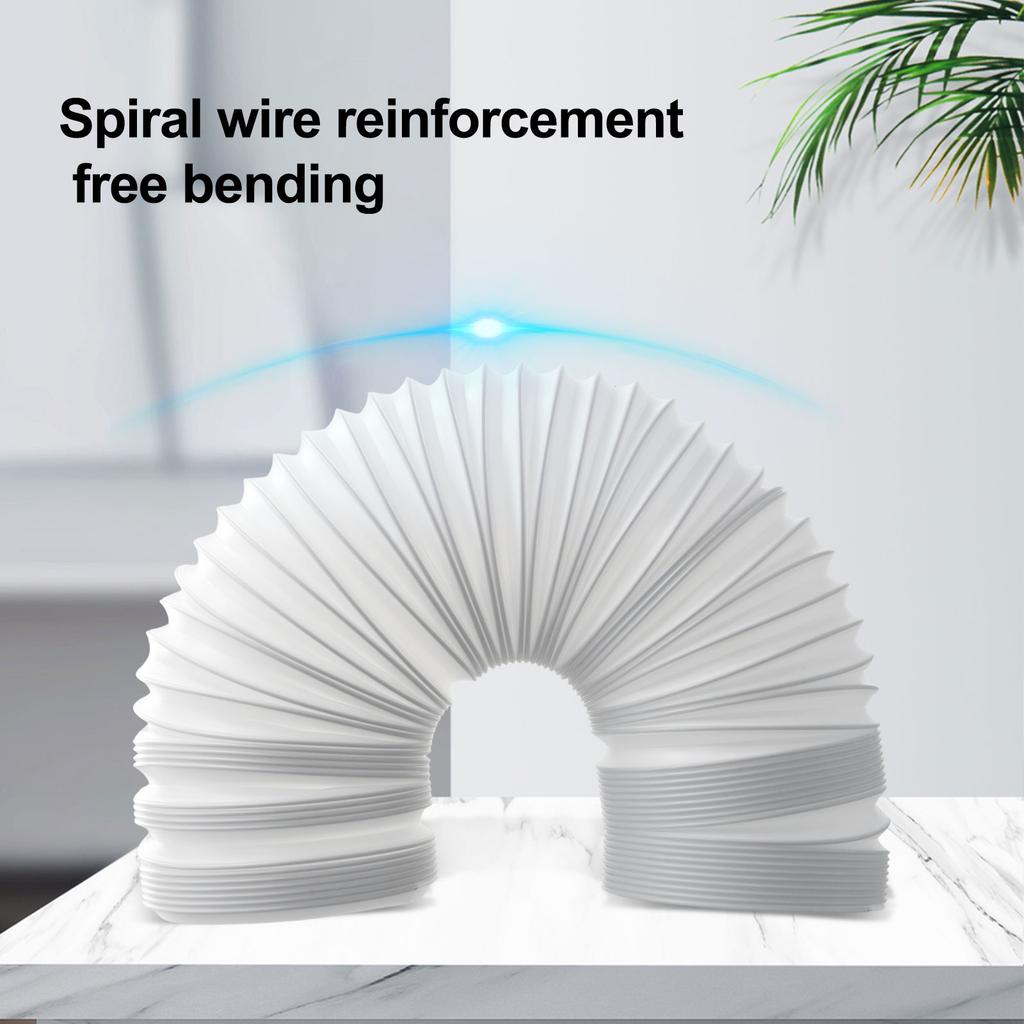 130/150mm Air Conditioner Pipe Extra Long Ventilation Exhaust Pipe Pipe PP Steel Wire Plastic Duct Extension Exhaust Hose