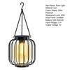 Metal Solar Lantern, Retro Lantern Solar Garden Light, Outdoor Waterproof Solar Powered Hanging Lantern for Yard Patio Balcony Decor