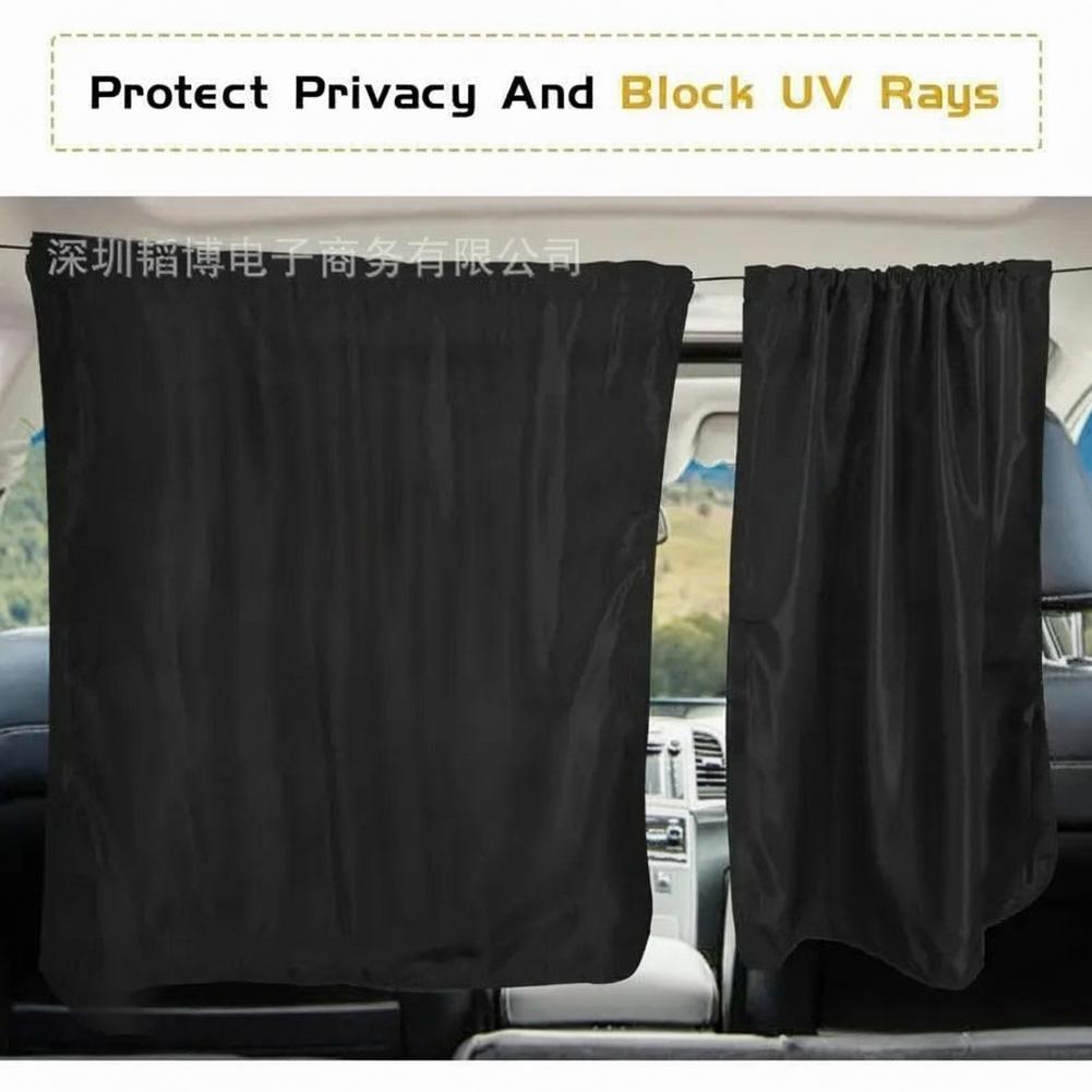 Car Privacy Curtains Set Air Conditioning Divider Curtain Front And Rear Seats & Side Windows UV Protection Sun Shade Isolation
