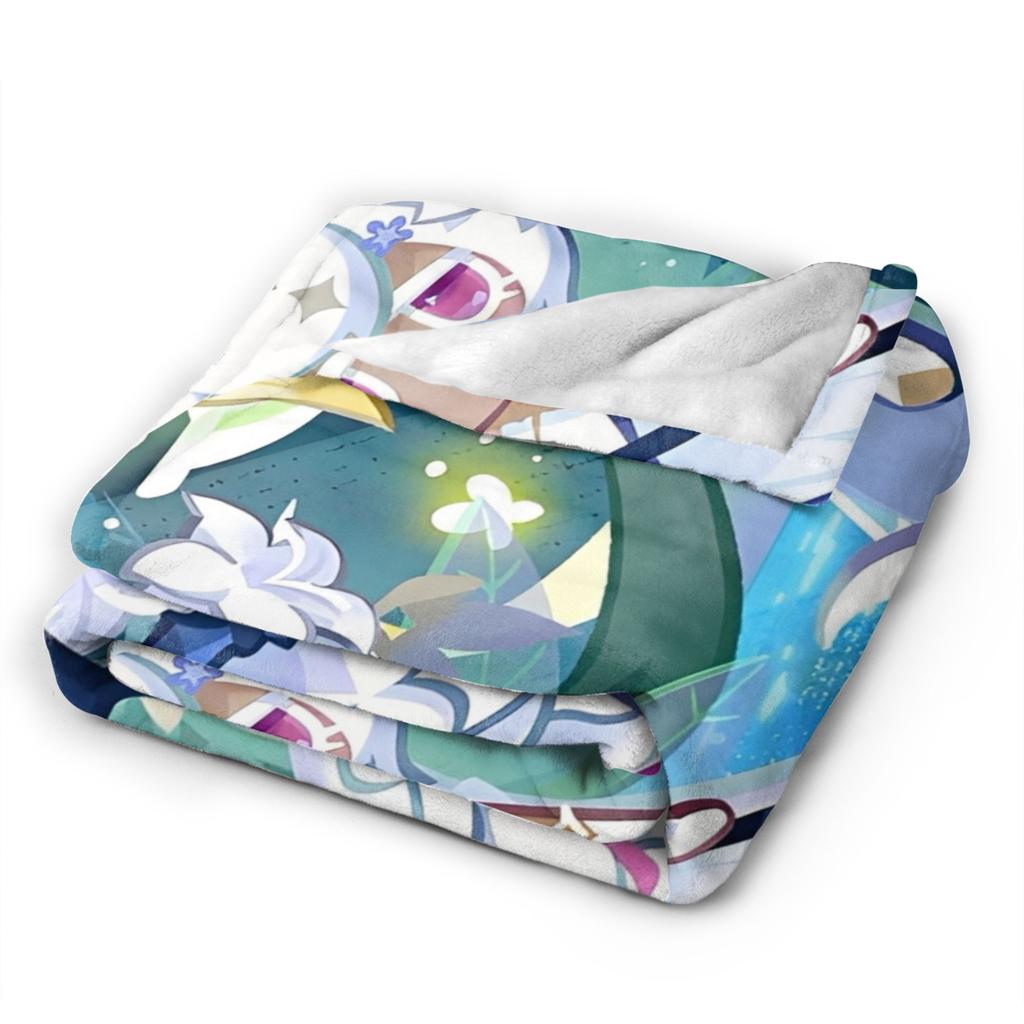 Cookie Run Kingdom White Lily Pure Vanilla Flannel Fashion Blankets Novelty Throw Fashion Blanket for Sofa Bedding Lounge 200x150cm Ultra-S
