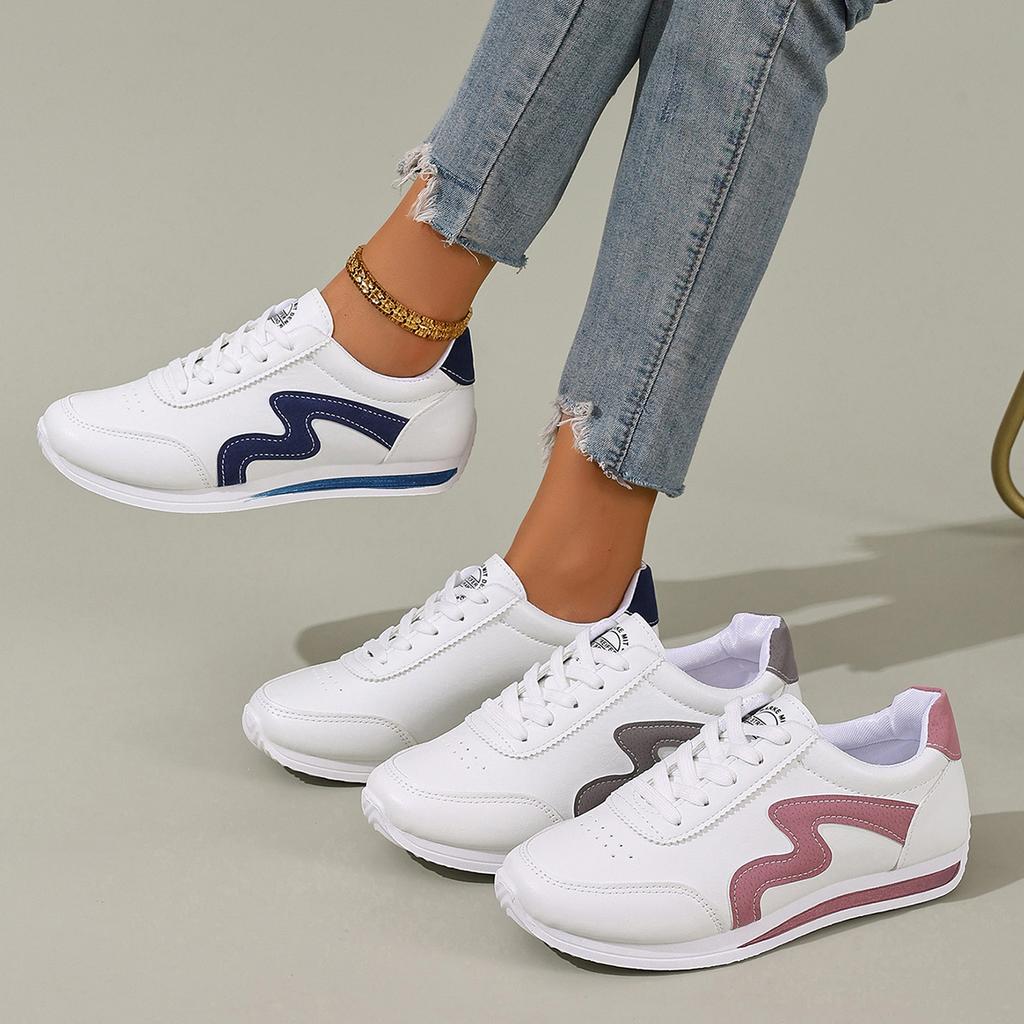 Fashion New Summer Women Casual Walking Shoes Flat Lace Up Breathable Sneakers Fashion Anti-slip Flat Sneakers Women Zapatos De Mujer