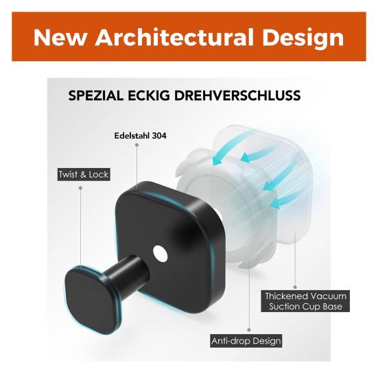 Přísavkové háčky pro sprchu z nerezové oceli, nástěnné háčky do koupelny, silné lepidlo, věšák na ručníky, snadná instalace, opakovaně použitelný věšák na věnce