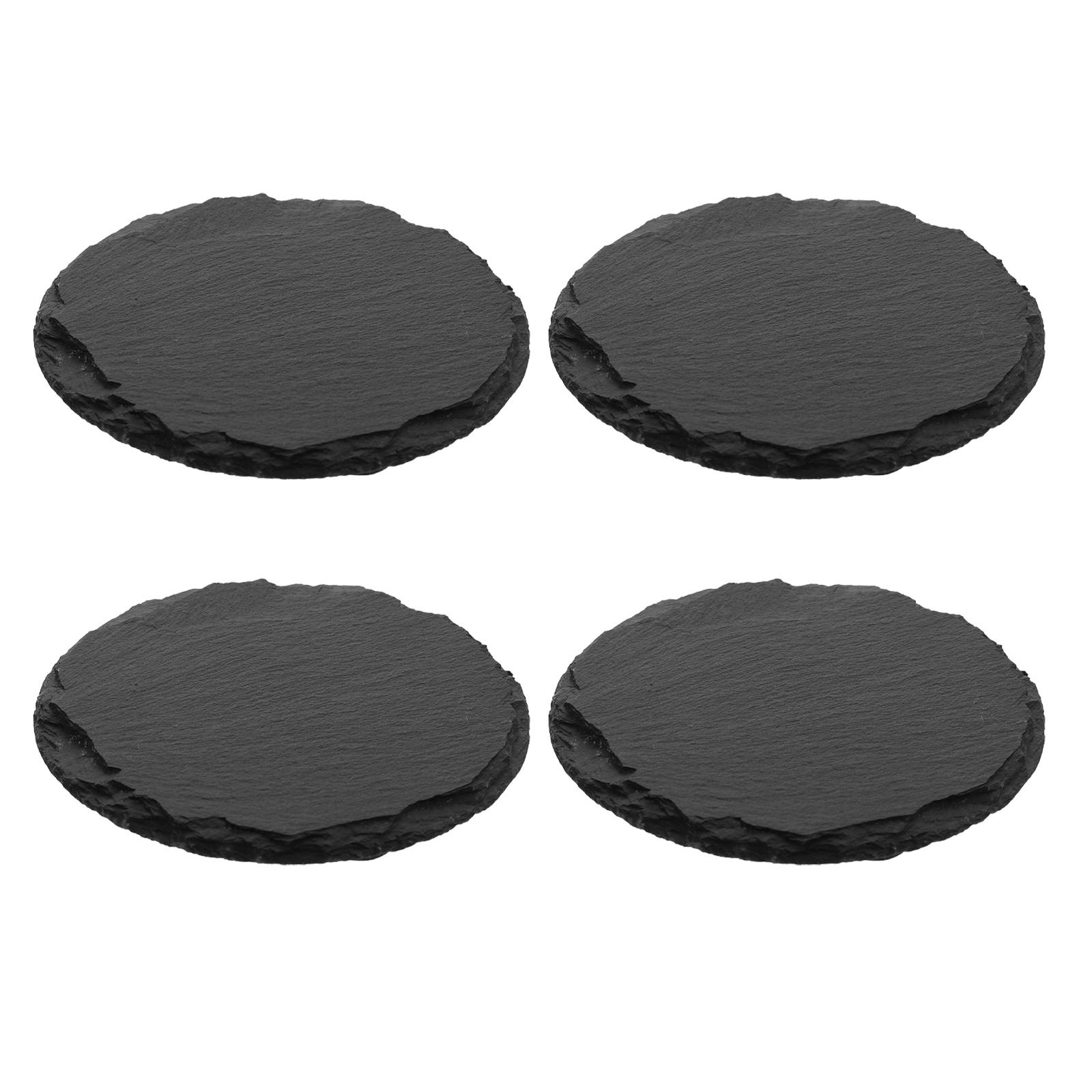 

4pcs Coasters Set Stone Drink Holders Coffee Mug Mats Table AntiSkid HeatResistant Kitchen Dining Retro Decorative 10cmx4 pieces