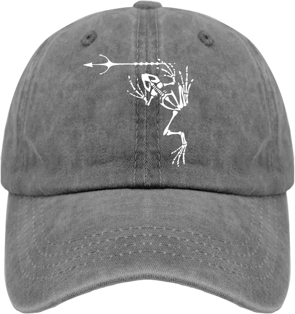 Caps Bone Frog Dad Hat for Unisex Funny Baseball Caps Adjustable