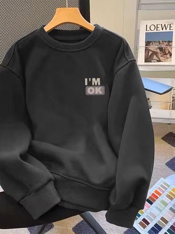 Men's Trendy Loose Fit Letter Hoodie - Spring/Autumn Casual American Style Pullover