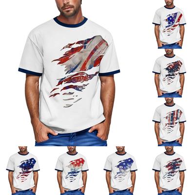 Summer Men's Popular T-shirt Printed Round Neck Short Sleeve T-shirt