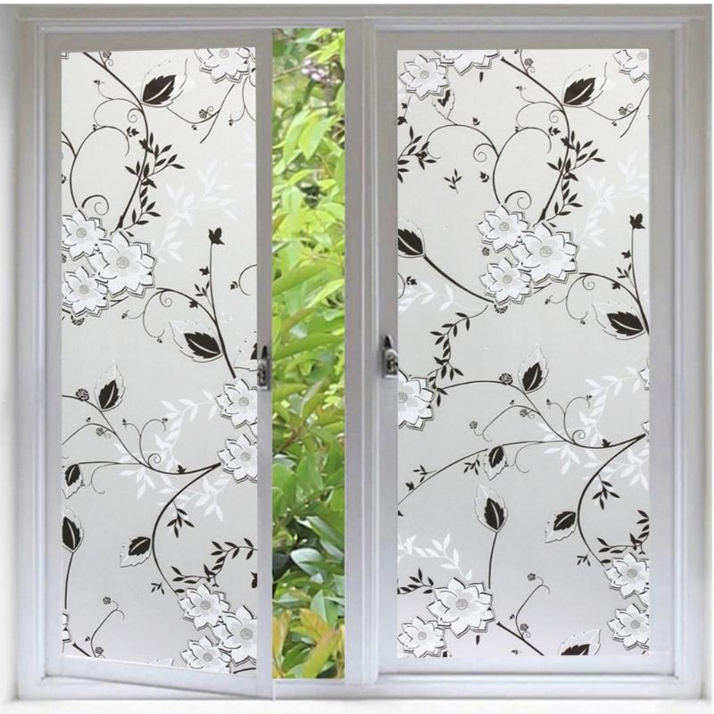Window Privacy Film Window Clings Glass Door Sticker for Bathroom Bedroom Home