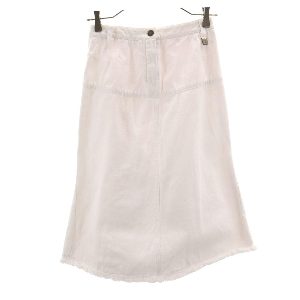 LOUIS VUITTON Made in France Linen Blend Midi length Denim skirt 34 Women Used