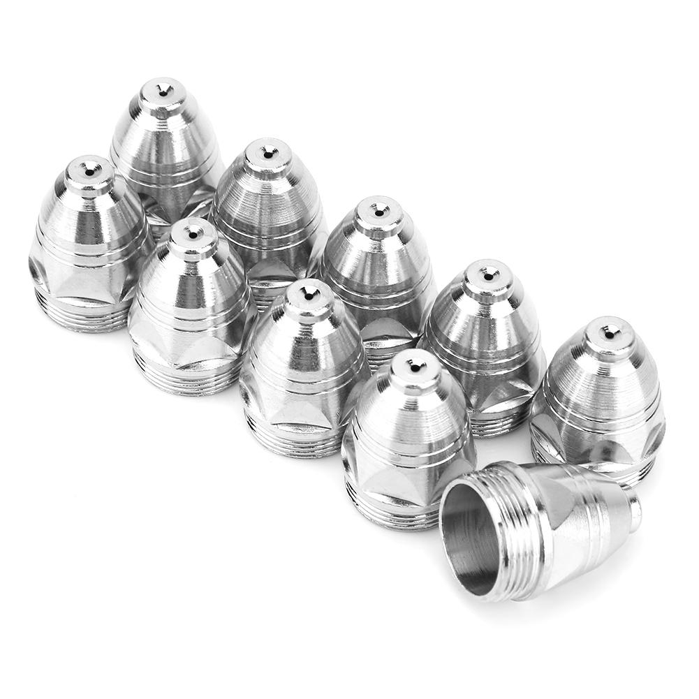 10pcs P80 Plasma Cutting Consumable Cutter Torch Nozzle Tips (1.1mm Nozzle)