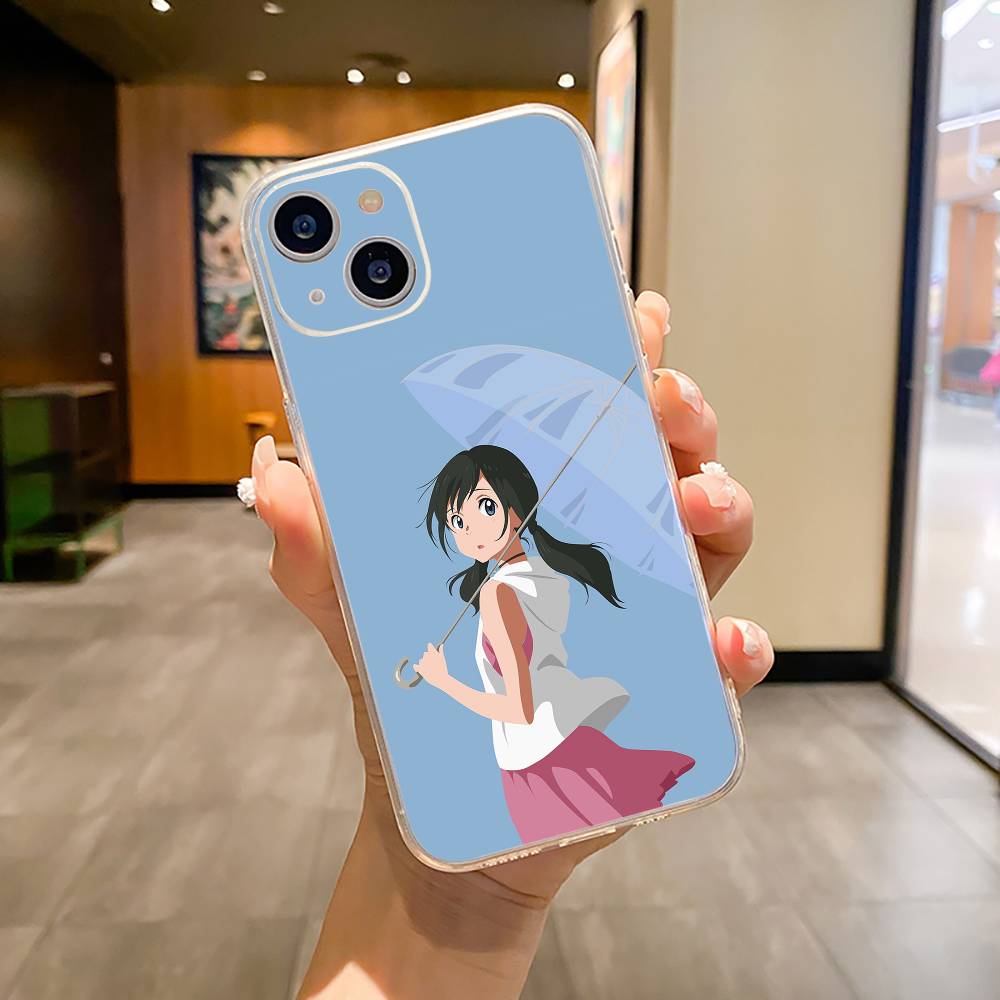 W-W-Y-Weathering- With- You Phone Case For iPhone17,16,15,14,13,12,11 ,Pro Max, Plus Soft Silicone Transparent Cover