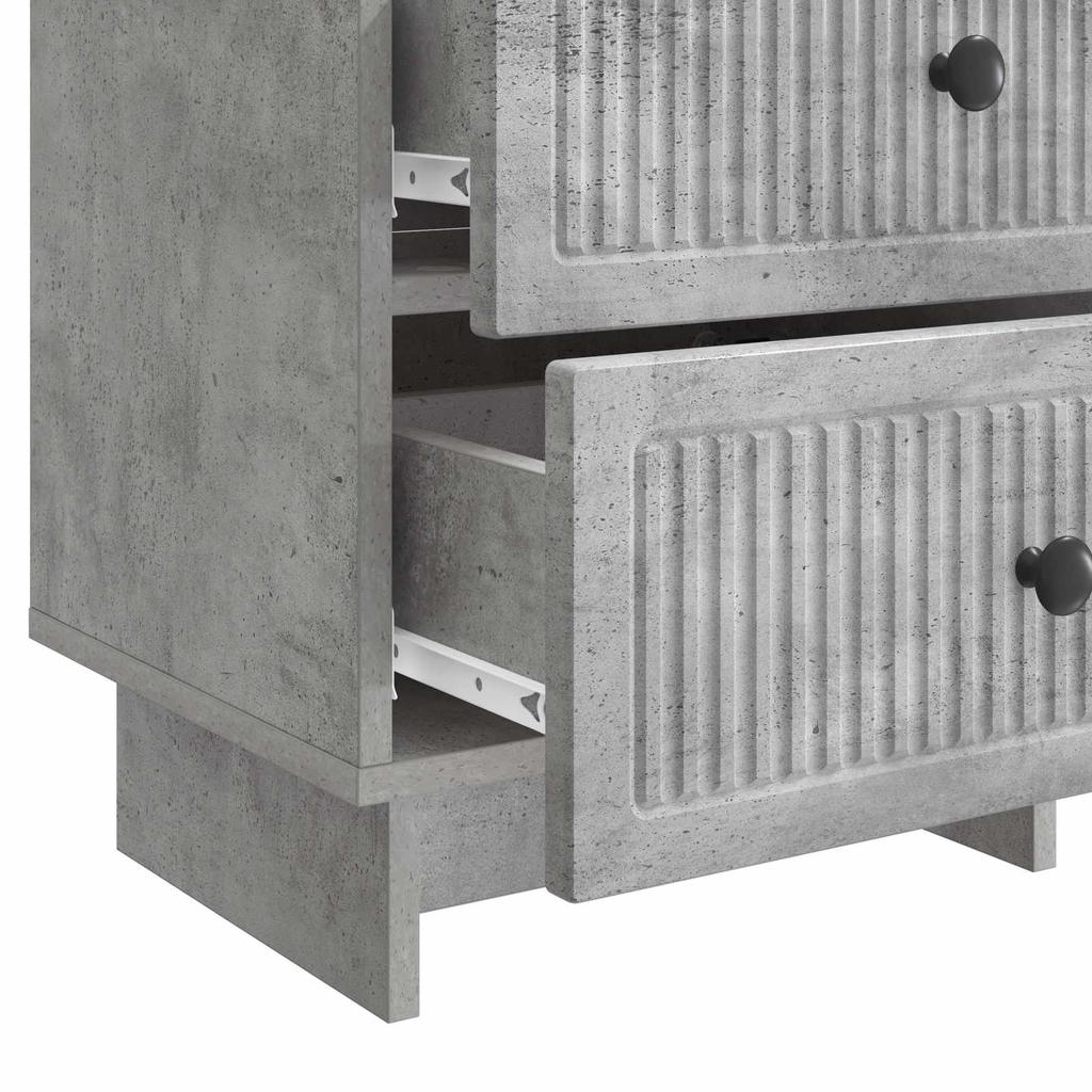 Nightstand Concrete Grey 43 x 34.5 x 47.5 cm Particleboard
