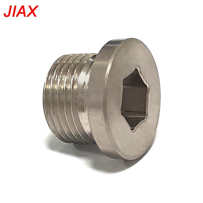 JIAX 1PCS Stainless Steel M18x1.5 Thread Plug O2 Oxygen Sensor Inner Hexagon Bung Connector Auto Part