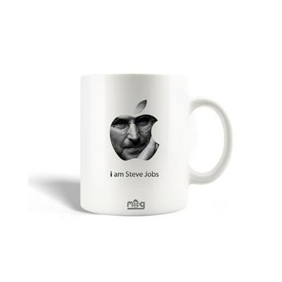 Mug en Céramique - Apple - I am Steve Jobs - 30cl - Blanc - Compatible lave-vaisselle
