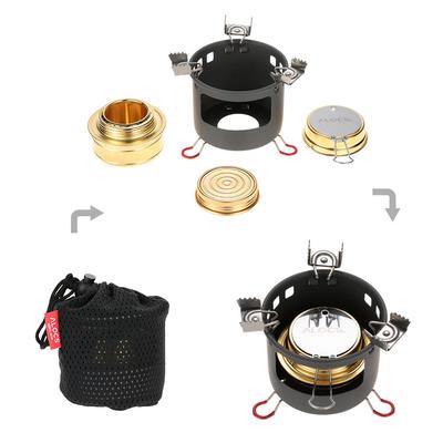 ALOCS Camping Outdoor Spirit Bruciatore ad alcool Fornello da campeggio Fornello ad alcool Set di supporto per staffa