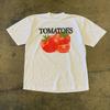 2025 New Retro Harajuku Tomato Pizza Print Graphic T-shirt Men's and Women's Short Sleeve T-shirt High Quality Casual Clothing