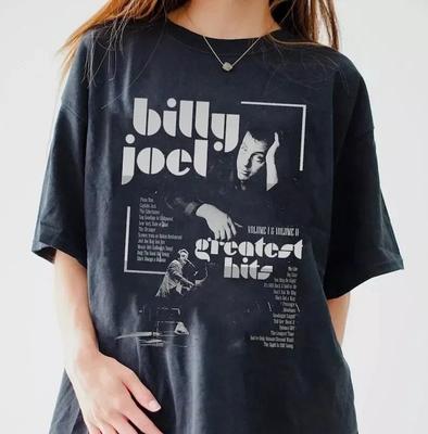 Billy Joel Tour Short Sleeve Concert Greatest Hits T Shirt Full Size S-5XL Unisex T-Shirt