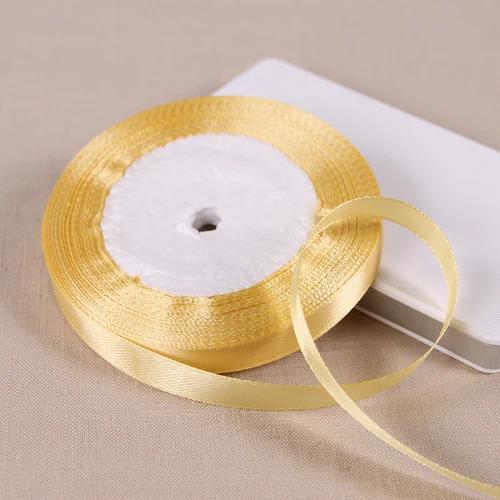 10mm Satin Ribbons DIY Wedding Birthday Party Artificial Silk Roses Crafts Supplies Sewing Acces Scrapbooking Material 25Yards