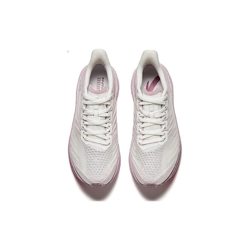 Anta MACH 4.0 Casual Cushioning Slip Resistant Low top Sprint Running Shoes Women's White Pink Sneakers 122425583-6