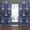 Summer Sea Animals Cartoon Starfish Turtles Blue Kid 2 Pieces Light Filtering Curtain for Living Room Bedroom Window Drape Decor
