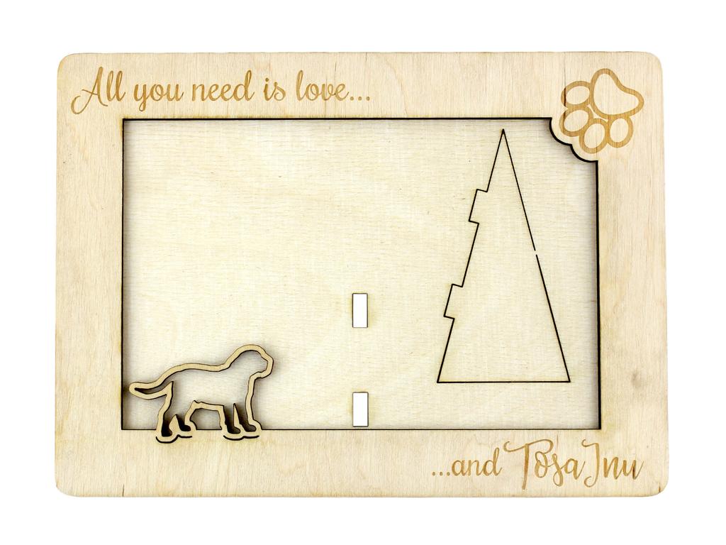 Tosa Inu, Tosa-Ken, Japanese Mastiff – Photo frame, engraved wooden frame | Art-Dog