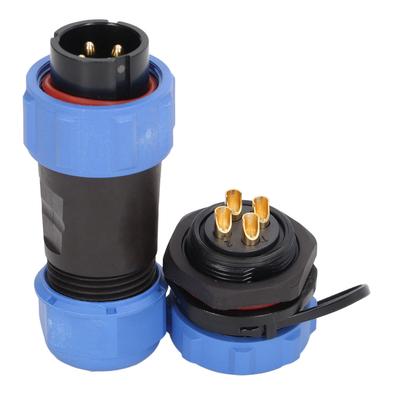 Waterproof Connector Aviation Male Plug Female Socket ABS 4 Pin 4 Hole for Power Supply