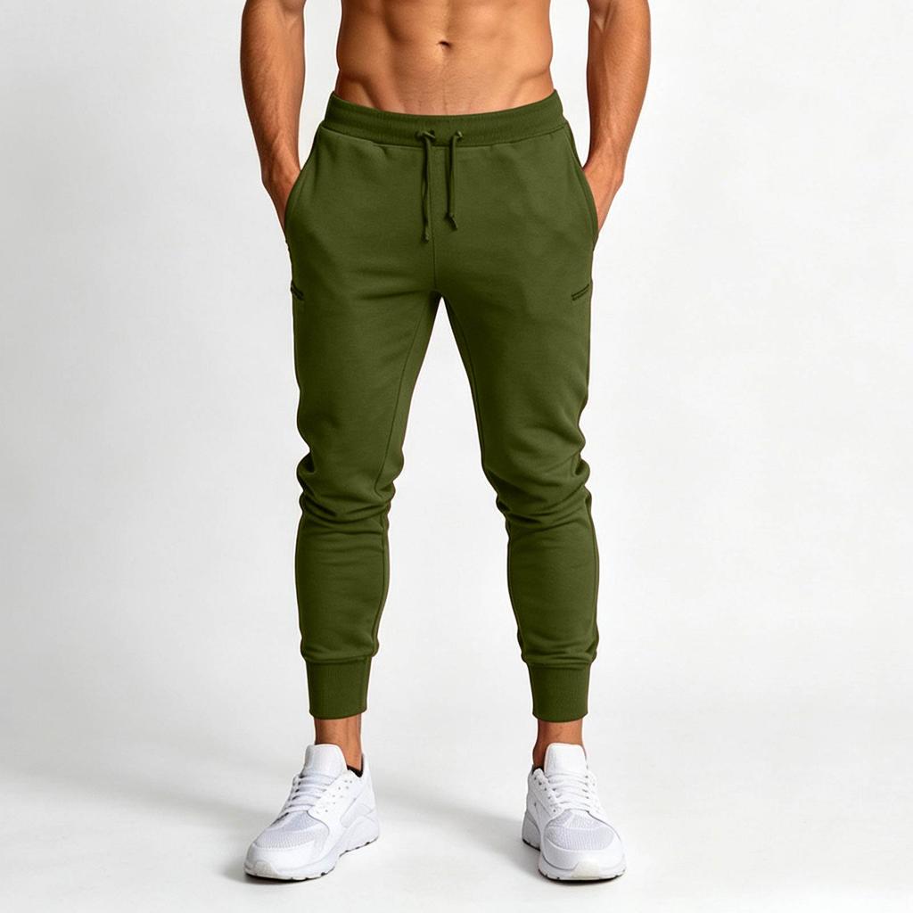 Men's Athletic Joggers Casual Slim Fit Tapered Pants for Running Training