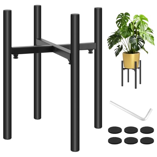 KOMCLUB Регулируемая железная подставка для цветов, подставка для горшков, стеллаж для растений, для комнатных растений, садовая стойка для помещений/улицы, стильная подставка для цветов, подставка для горшков, дренаж