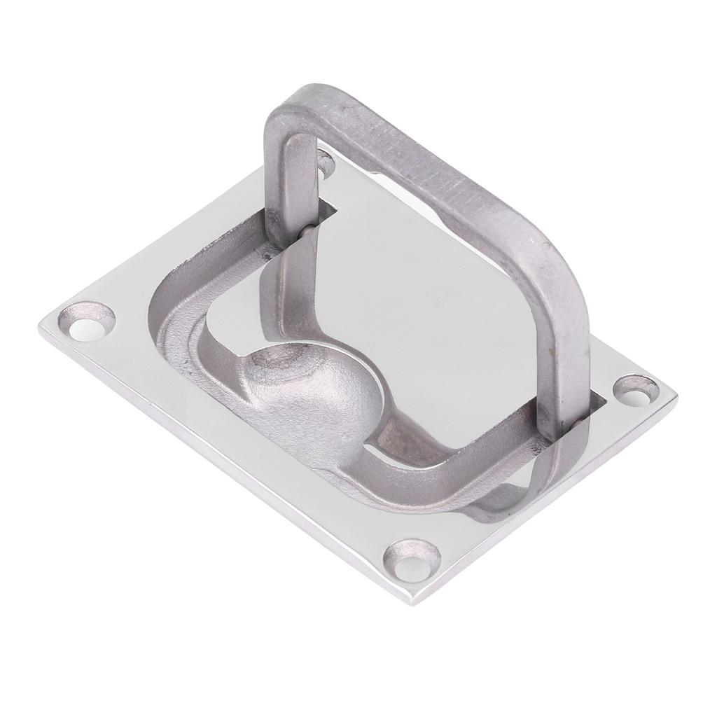 Båtring Lucka Drag Flush Lyft Däckskydd Handtag Marin 316 Rostfritt Stål Spegel Fyrkantig96x69mm