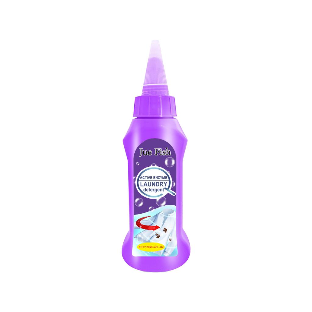 JUE-FISH 120ml Flott naturlig flerbruksklær Gul smussfettrens for klær Flekkfjerningsmiddel Flekkfjerner for klær mye brukt