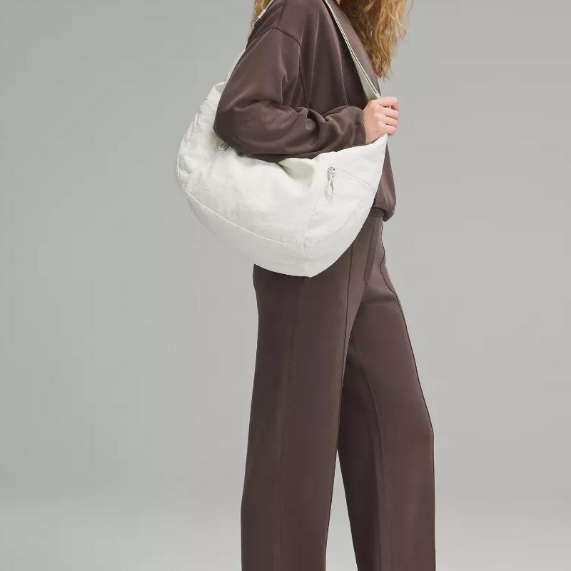 Lululemon Large Slouchy 13L Zipper Closure Polyester Horn Bag Croissant Bag Tote Shoulder Bag Women bags Bone-White LU9CADS-027597