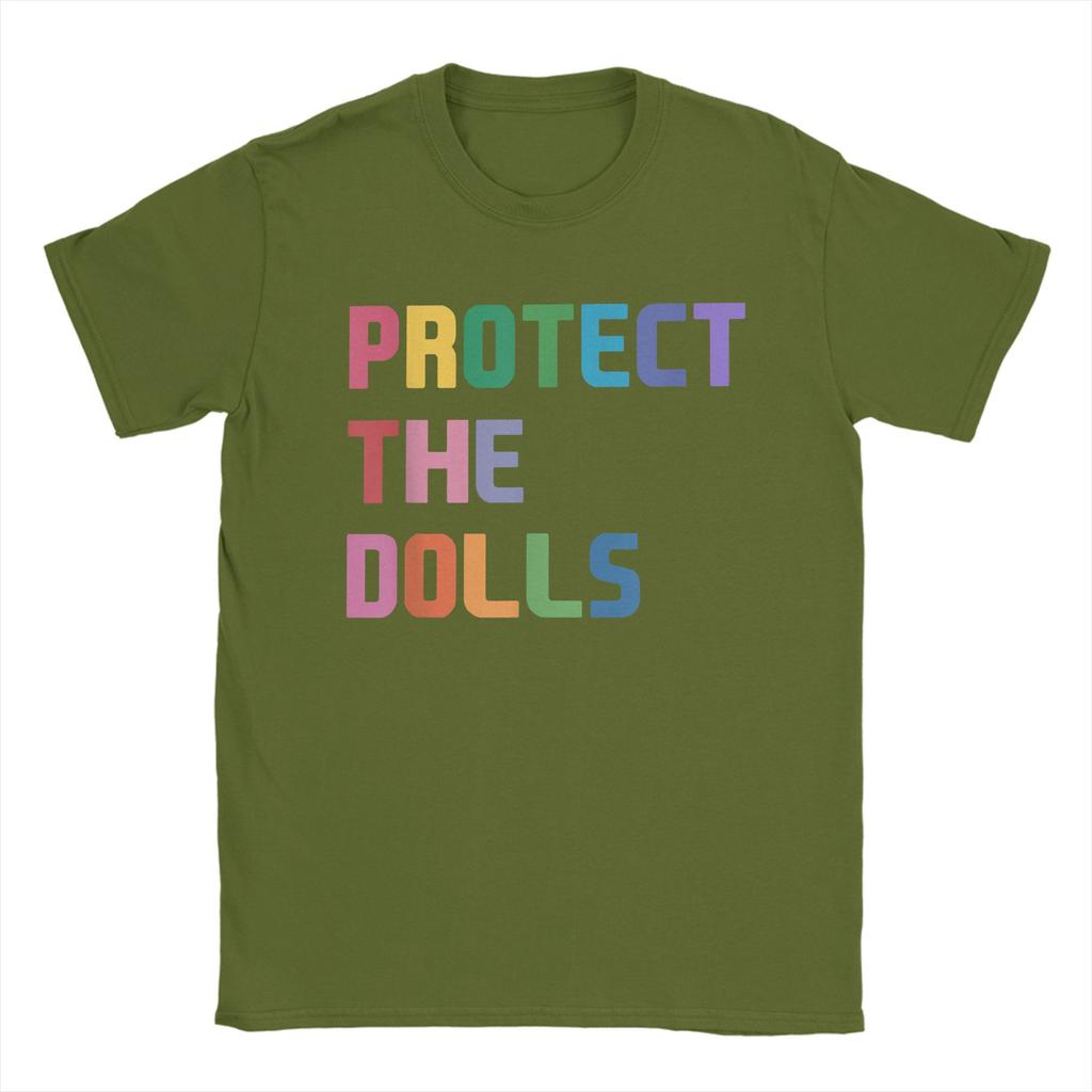 Protect The Dolls Quote Men's T Shirts Trans Women Solidairity Vintage Tee Short Sleeve T-Shirts Pure Cotton Gift Idea Clothing