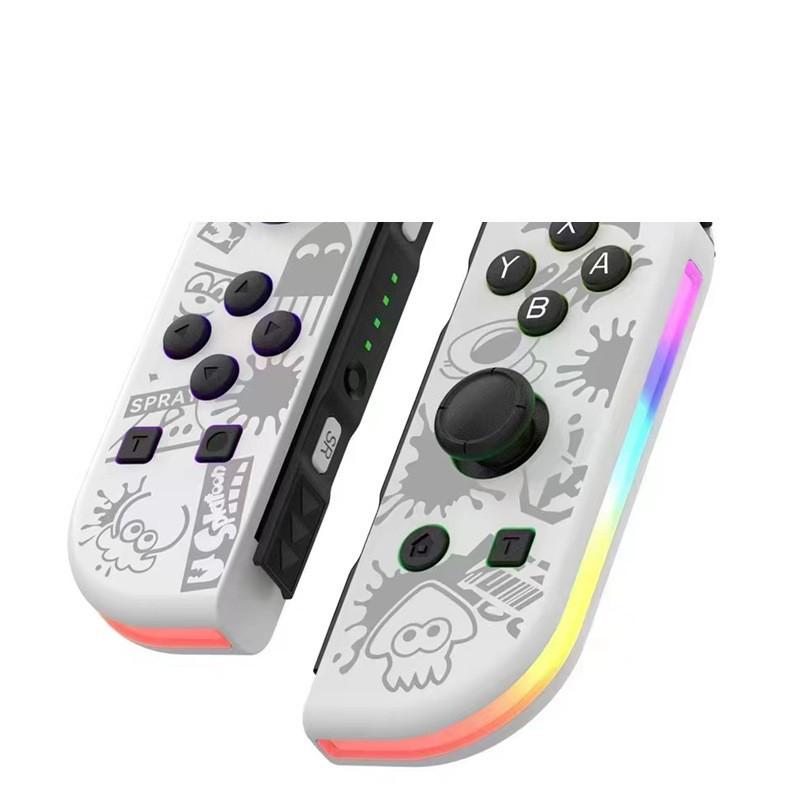Joycon-style RGB Wireless Bluetooth Game Controller with Switchable Left and Right Small Handles for NS.