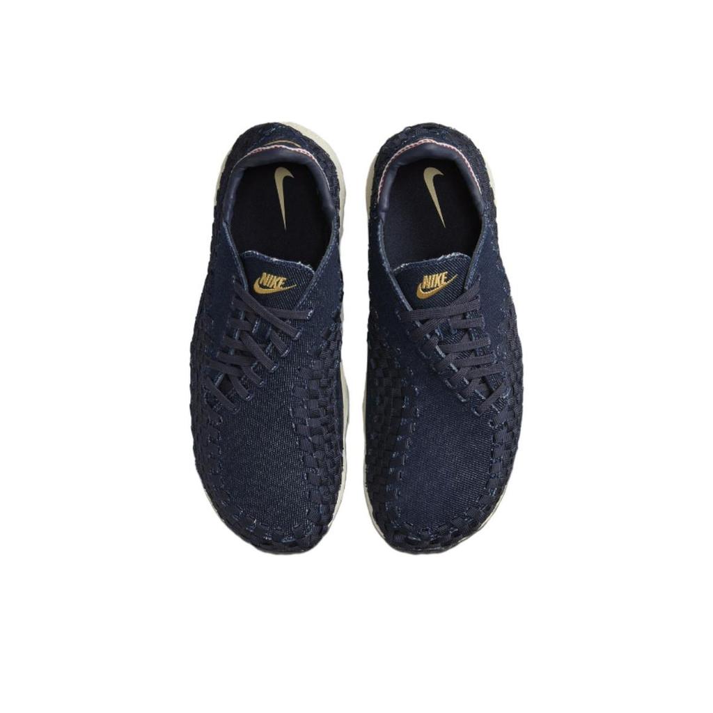 Nike Air Footscape Woven Denim Scuro Scarpe da Ginnastica da Donna Blu Ossidiana Cocco-Latte HF1759-400