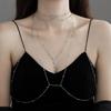 Sexy   Round Beads Waist Chain Beach Bra Bikini Chest Chain Zircon Tassel Women Body Chain Jewelry Accessories