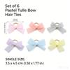 36PCS Sheer Fabric Pet Hair Bow Handmade Pet Hair Clip Sheer Bow Knot  Daily Dressing